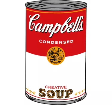 Koszulka z grafiką puszki z zupą campbell's - TenStickers