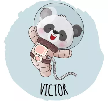 Koszulka dla dzieci Urocza panda dla chłopca z imieniem - TenStickers