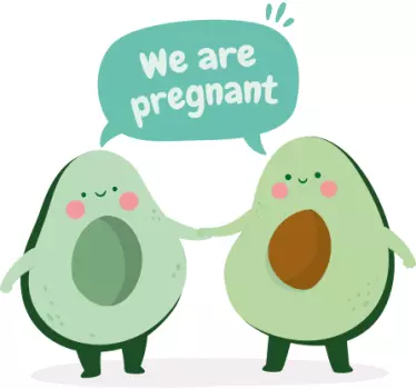 Personalizowana koszulka para w ciąży awokado - TenStickers