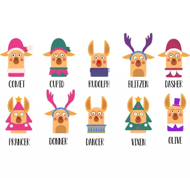 Koszulka dla taty i syna postacie reniferów - TenStickers