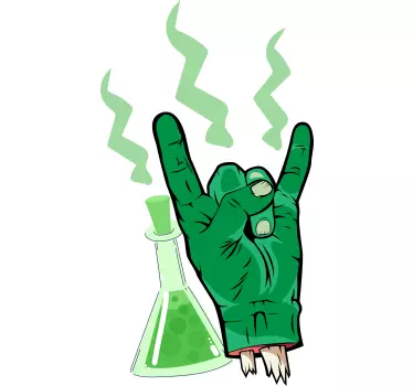Koszulka zielona ręka laboratorium - TenStickers