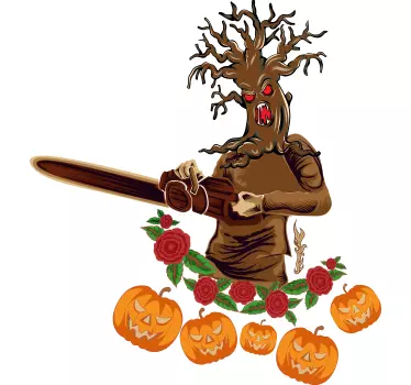 Koszulka na halloween drzewo potwora - TenStickers