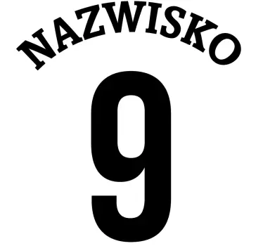 Personalizowana koszulka z numerem sportowca - TenStickers