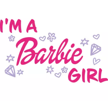 Personalizowana koszulka jestem dziewczyną barbie - TenStickers