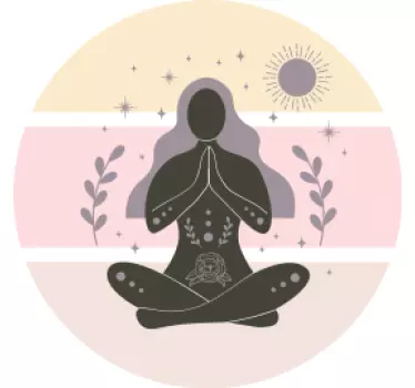 Koszulka medytacyjna sylwetka kobiety - TenStickers
