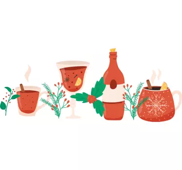 Koszulka na dzień mamy z przytulnymi zimowymi napojami - TenStickers