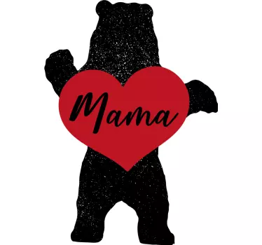 Koszulka dla mamy i córki urocza miłość misia - TenStickers