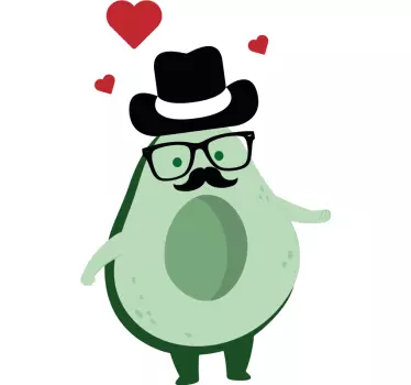 Koszulka dla pary Słodkie animowane awokado w miłości - TenStickers