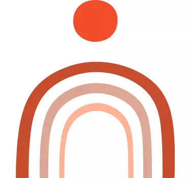 Koszulka retro tęcza ze słońcem - TenStickers