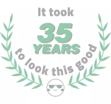 Koszulka 35 lat świętowania - TenStickers
