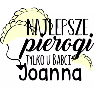 Personalizowana koszulka najlepsze pierogi - TenStickers