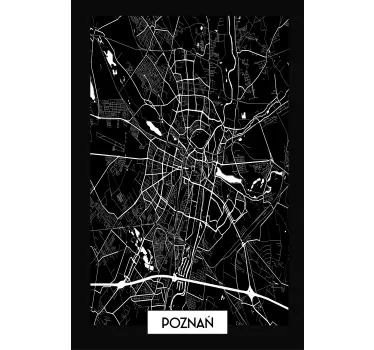 Koszulka Mapa topograficzna poznania - TenStickers