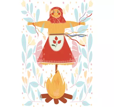 Koszulka Ilustracja ludowa "marzanna" - TenStickers