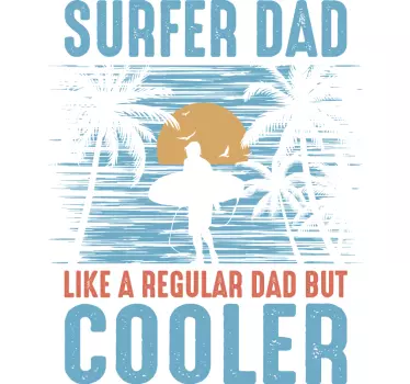 Koszulka na dzień ojca Tata surfer - TenStickers