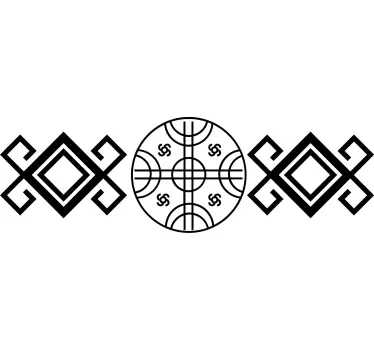Koszulka czerwony styl mapuche - TenStickers