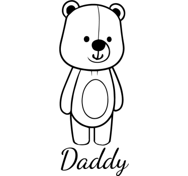Koszulka dzień taty Tatuś niedźwiedź - TenStickers