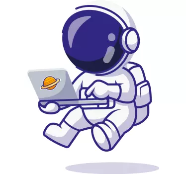 Koszulka Laptopa astronauty - TenStickers
