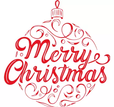 Szara bluza świąteczna bombka merry christmas - TenStickers