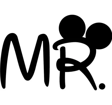 Bluzy dla par napis z uszami myszy - TenStickers