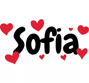 Personalizowana koszulka dla dziecka z sercami - TenStickers