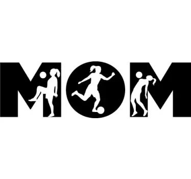 Koszulka dla mamy i córki mama i córka w piłce nożnej - TenStickers