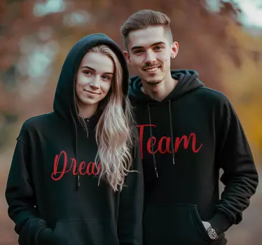 Bluza dla par Zespół marzeń - TenStickers