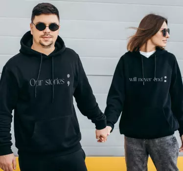 Bluza dla par historia nigdy się nie kończy - TenStickers