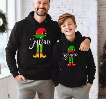 Bluza świąteczna rodzina elfów - TenStickers