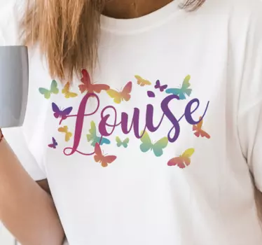 Gradientowe motyle z imieniem - TenStickers