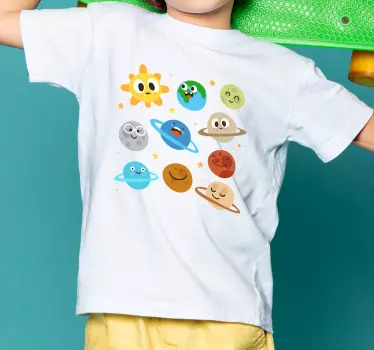 Koszulka dla dzieci Camiseta planetas con caras divertidas - TenStickers