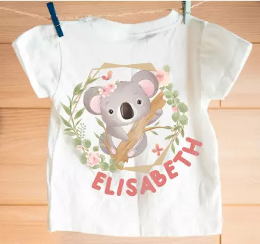 Koszulka dla dzieci Słodkie zwierzęta koala z imieniem - TenStickers
