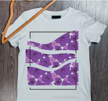 Koszulka dla mamy i córki elegancja w kwiaty - TenStickers