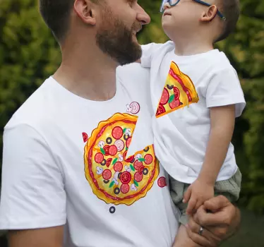 Koszulka dla mamy i córki Kawałek pizzy - TenStickers