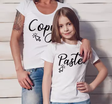 T-shirty dla mamy i córki 'kopiuj wklej' - TenStickers