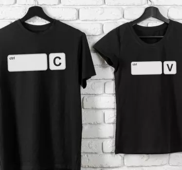 Koszulka dla mamy i córki kreatywne ctrl c v - TenStickers