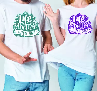 Koszulka dla mamy i córki lepiej razem - TenStickers