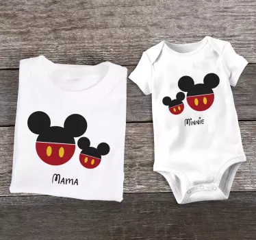 Koszulka dla mamy i córki mama minnie pasuje na zamówienie - TenStickers