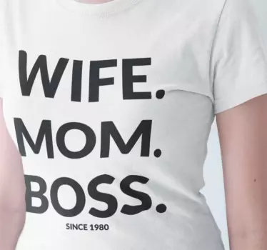 Koszulka dla mamy i córki mocna mama w akcji - TenStickers