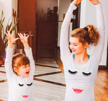 Koszulka dla mamy i córki radosne dopasowane stroje - TenStickers