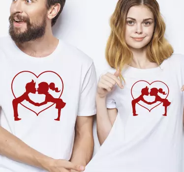 Koszulka dla mamy i córki radosne sercowe połączenie - TenStickers