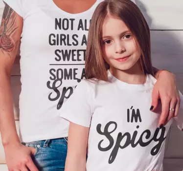 Koszulka dla mamy i córki słodko-pikantny duet - TenStickers