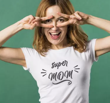 Koszulka dla mamy i córki super mamy attitude - TenStickers