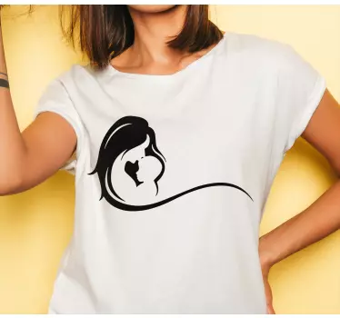 Koszulka dla mamy i córki w objęciach mamy - TenStickers