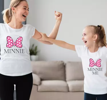 Koszulka dla mamy i córki z kokardkami minnie - TenStickers