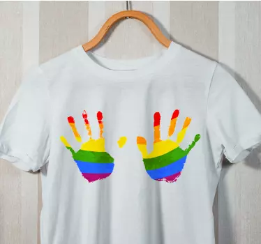 Koszulka dla mamy i córki z kolorowymi odciskami dłoni - TenStickers