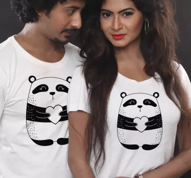 Koszulka dla mamy i córki z motywem panda miłości - TenStickers
