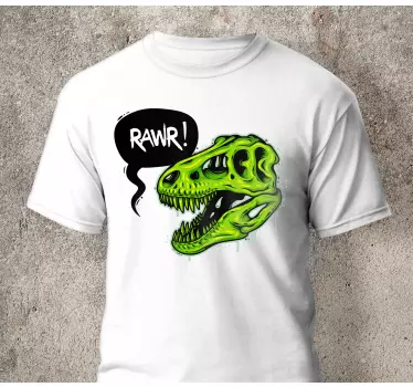 Koszulka dla mamy i córki zielony dinozaur - TenStickers