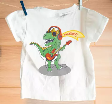 Koszulka dla niemowląt dinozaur grający na gitarze - TenStickers