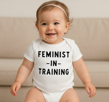 Koszulka dla niemowląt feministka w treningu - TenStickers