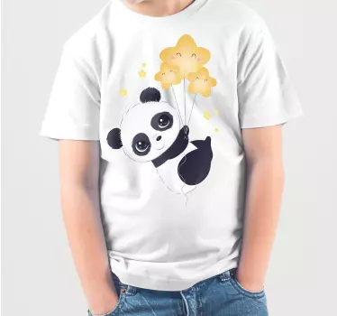Koszulka dla niemowląt panda z gwiazdkami - TenStickers
